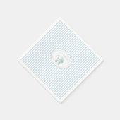 Cute Blue Stroller Doodle Baby Boy Shower Servet (Hoek)