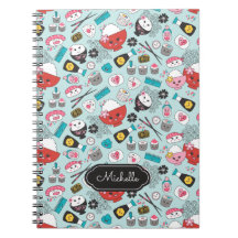 Cute Blue Sushi Pattern