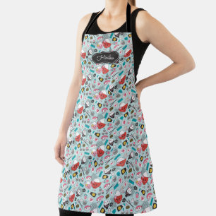 Cute Blue Sushi Pattern Schort