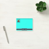 Cute Blue T-Rex Riding Monster Truck Dinosaur Name Post-it® Notes (Kantoor)