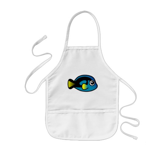 Cute Blue Tang Kinder Schort (Voorkant)
