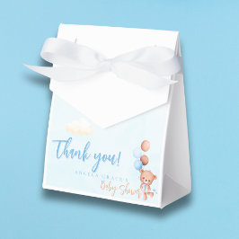 Cute Blue Teddy Bear Baby shower Bedankdoosjes