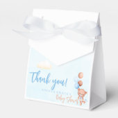 Cute Blue Teddy Bear Baby shower Bedankdoosjes (Voorkant Zijde)