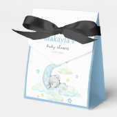 Cute Blue Teddy Bear Baby shower Bedankt Bedankdoosjes (Voorkant Zijde)