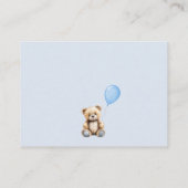 Cute Blue Teddy Bear Boho Florals Books for Baby Informatiekaartje (Achterkant)