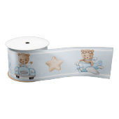 Cute Blue Teddy Bear Satijnen Lint (Spoel)