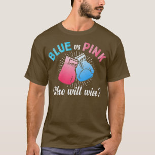 Cute Blue tegen Roze Gender Rekaling Party Boxer T-shirt