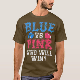 Cute Blue tegen Roze Gender Rekaling Party Boxer T-shirt