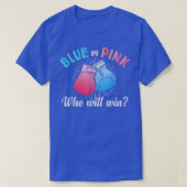 Cute Blue tegen Roze Gender Rekaling Party Boxer T-shirt (Design voorkant)