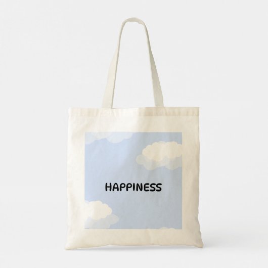 Cute blue tote bag  (Achterkant)