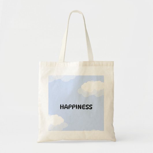Cute blue tote bag  (Voorkant)