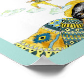 Cute Blue volgt uw Inspirerend citaat van dromen Poster (Hoek)