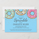 Cute Blue Waterverf Baby Sprinkle | Blauwe jongen Kaart (Voorkant)