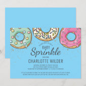 Cute Blue Waterverf Baby Sprinkle | Blauwe jongen Kaart (Voorkant / Achterkant)