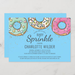 Cute Blue Waterverf Baby Sprinkle | Blauwe jongen Kaart
