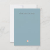 Cute Blue Waterverf Bunny Baby shower Hartelijk da Bedankkaart (Achterkant)