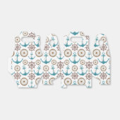 Cute Blue Waterverf Nautical Sailor Patroon Bedankdoosjes (Uitgevouwen)