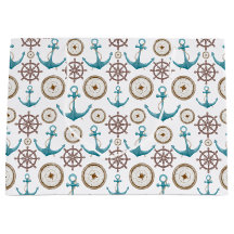 Cute Blue Waterverf Nautical Sailor Patroon
