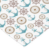 Cute Blue Waterverf Nautical Sailor Patroon Korte Tafelloper (Hoek)