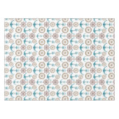 Cute Blue Waterverf Nautical Sailor Patroon Tafelkleed (Voorkant (Horizontaal))