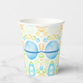 Cute Blue Waterverf Space Astronaus Birthday Papieren Bekers (Rechts)