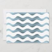 Cute Blue Wave Boy Birthday Bedankkaart (Achterkant)