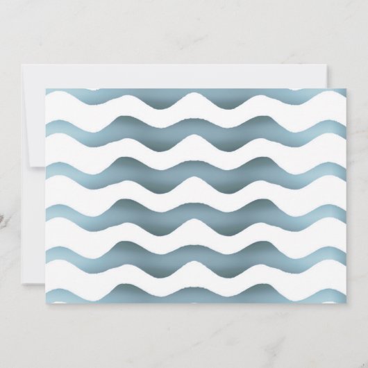 Cute Blue Wave Boy Birthday Bedankkaart (Achterkant)