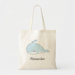 Cute Blue Whale - Aangepaste Kinderen Tote Bag