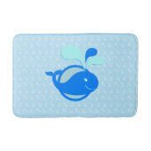 Cute Blue Whale Anchor Pattern Badmat (Voorkant)