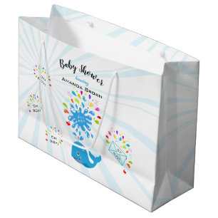 Cute Blue Whale Colorful Boy Baby shower by Mail Groot Cadeauzakje