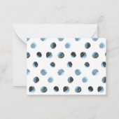 Cute Blue Whale Dank je Kaart Notitiekaartje (Achterkant)