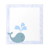 Cute Blue Whale Design Notitieblok (Voorkant)