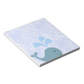 Cute Blue Whale Graphic Notitieblok (Schuin)
