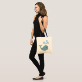 Cute Blue Whale Graphic Tote Bag (Voorkant (model))