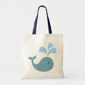 Cute Blue Whale Graphic Tote Bag (Voorkant)