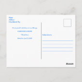 Cute Blue Whale Het is een Jongen Aankondiging Briefkaart (Achterkant)