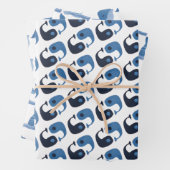 Cute Blue Whale Inpakpapier Vel (In situ)