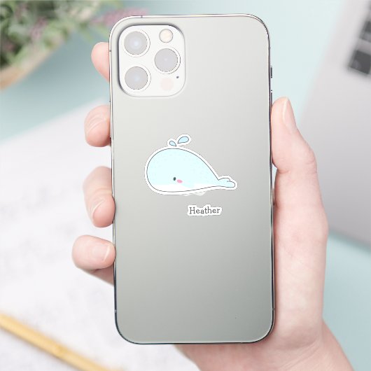 Cute Blue Whale - Kinder Sticker (Telefoon)