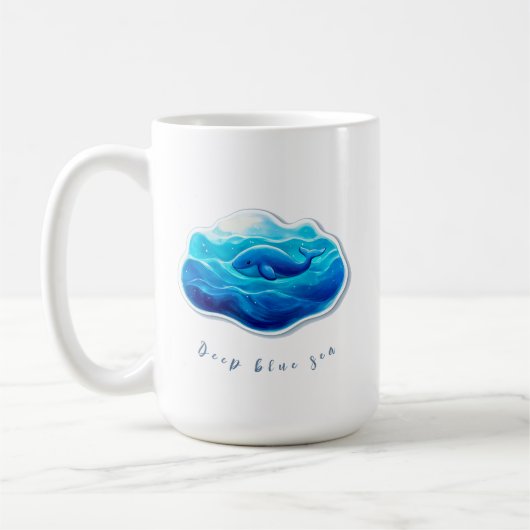 Cute Blue Whale Koffiemok (Links)