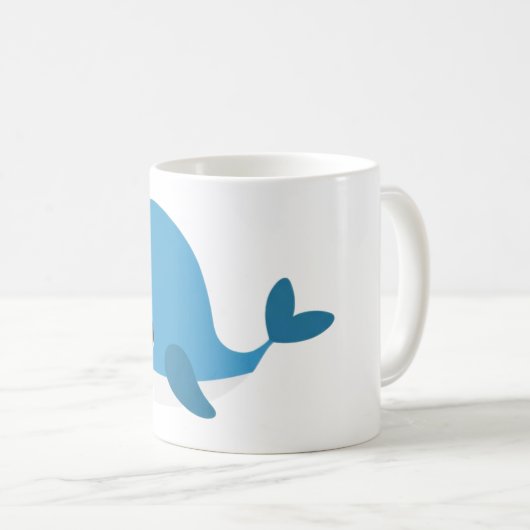 Cute Blue Whale Mok (Voorkant rechts)