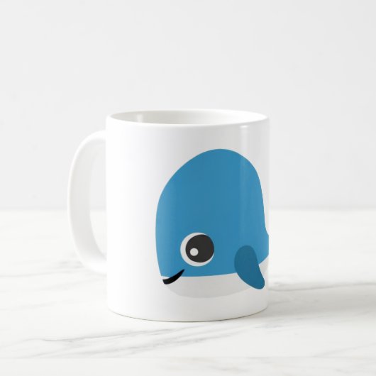 Cute Blue Whale Mok (Voorkant links)
