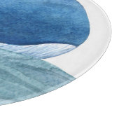 Cute Blue Whale Watercolor Illustration Snijplank (Hoek)