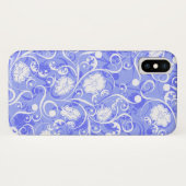 Cute blue white klassieker Case-Mate iPhone case (Achterkant (horizontaal))