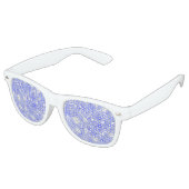 Cute blue white klassieker retro zonnebril (Gekanteld)