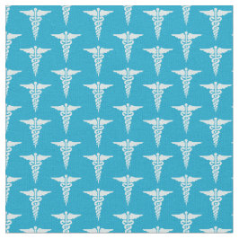 Cute blue white verpleger patroon werkmateriaal stof