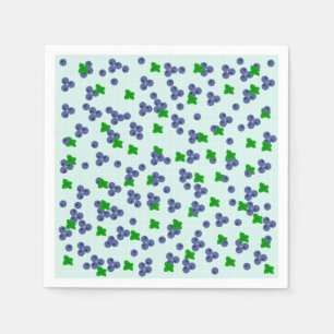 Cute Blueberries Paper Napkins Servet