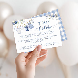 Cute Blueberry Besje Zoete Boek Voor Baby Shower RSVP Kaartje