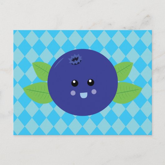 Cute Blueberry Briefkaart (Voorkant)