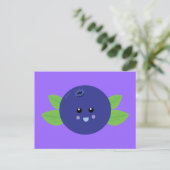 Cute Blueberry Briefkaart (Staand voorkant)