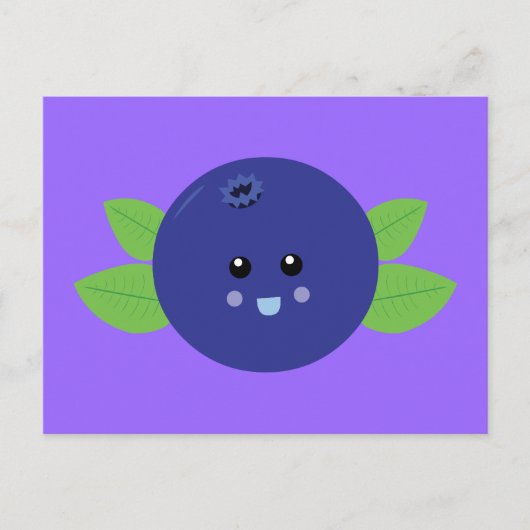 Cute Blueberry Briefkaart (Voorkant)
